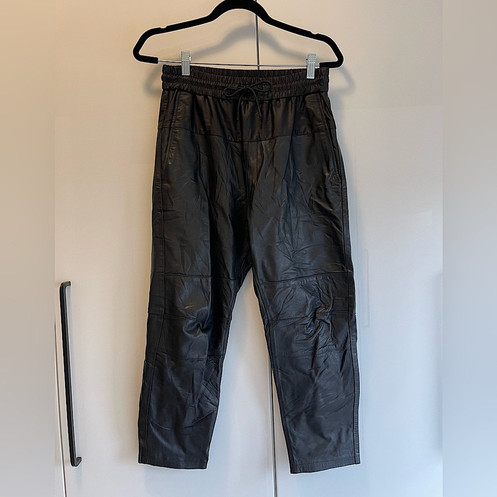 ALEXANDER WANG for H&M Genuine Leather Jogger Pants - Authentic & Rare - Size 36